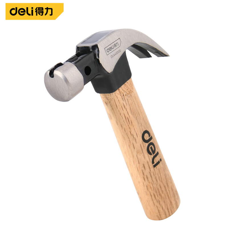 deli得力DL441010G木柄迷你羊角锤10oz/(黄)(把)