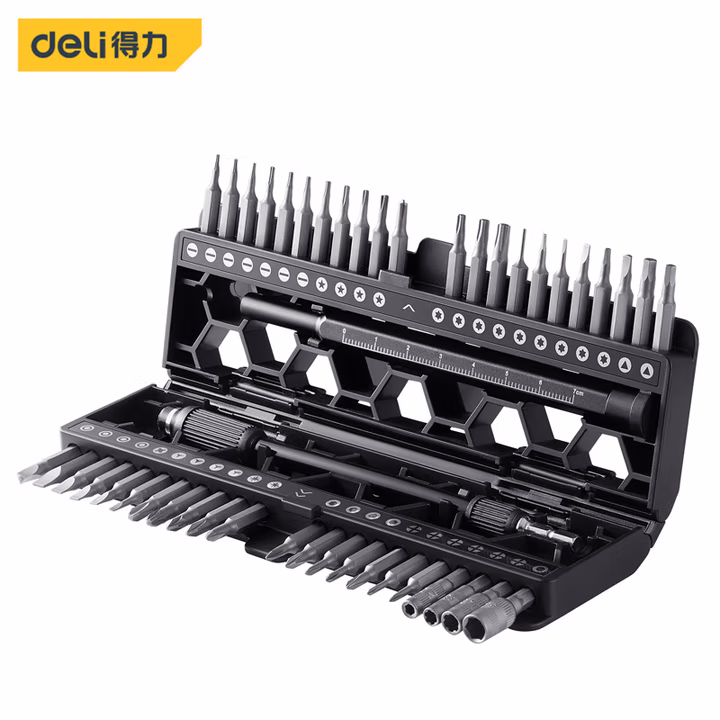 deli得力DL240046精密螺丝刀46件套电子维修S2(灰)(套)