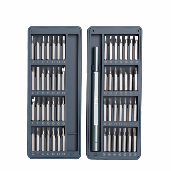 deli得力DL241057居家精密螺丝刀57件套电子维修磁吸款(灰)(套)
