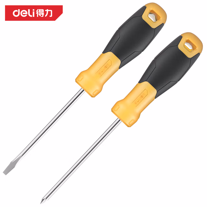 deli得力DL260002螺丝批套装2件套SUP11(黄)(套)