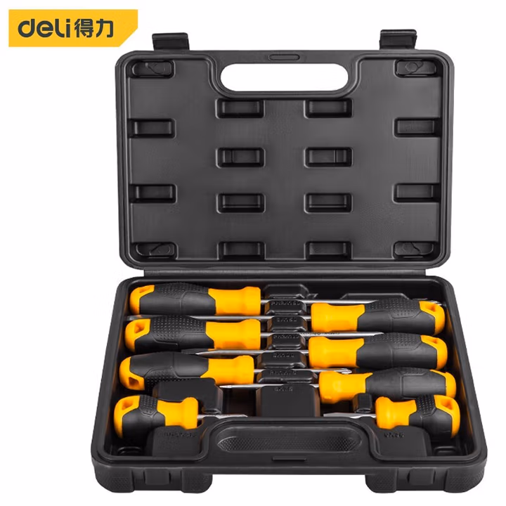 deli得力DL260008螺丝批套装8件套SUP11(黄)(套)