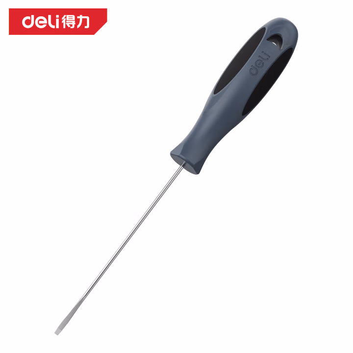 deli得力DL643075防滑柄十字螺丝批PH0x75mm_S2(灰)(把)
