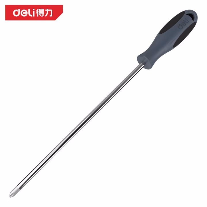deli得力DL648250防滑柄十字螺丝批PH3x250mm_S2(灰)(把)
