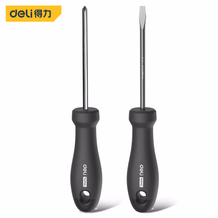 deli得力HT1002_home系列螺丝批2件套(黑)(套)