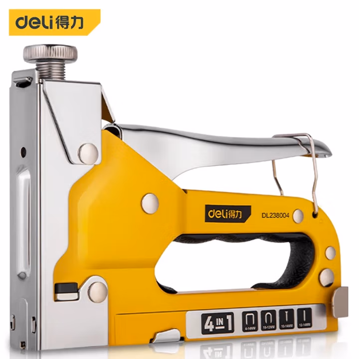 deli得力DL238004四合一打钉枪盒装三款枪钉各200枚(黄)(套)