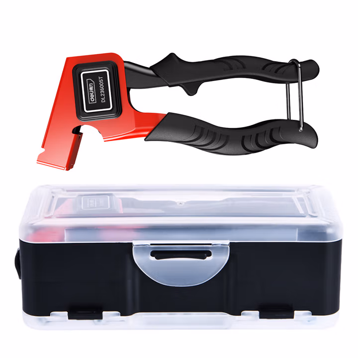 deli得力DL236005T壁虎枪套装M3-M8各10枚钉(红)(套)