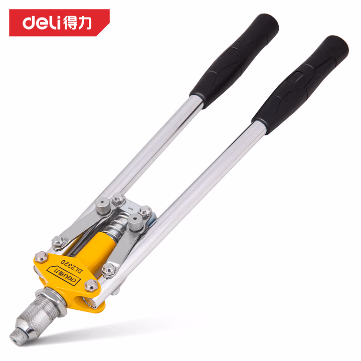 deli得力DL2320双把拉铆枪3.2-4.8mm_3款导嘴(黄)(把)