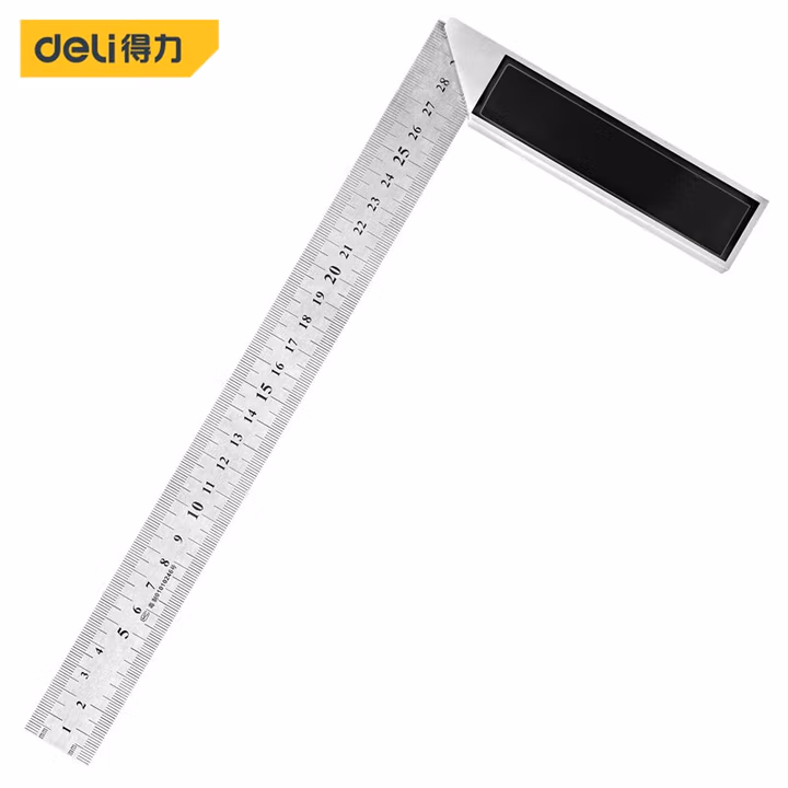deli得力DL302300钢角尺300mm铝压铸(银)(把)