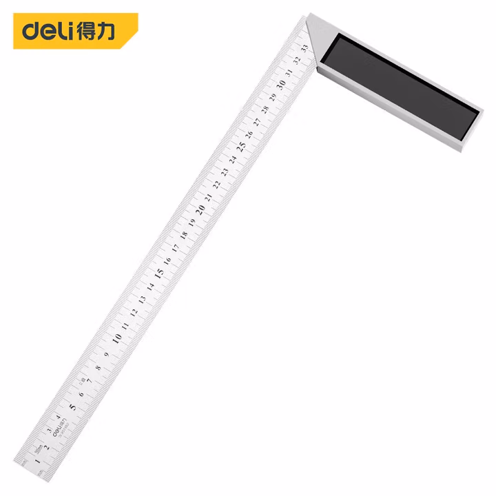deli得力DL302350钢角尺350mm铝压铸(银)(把)