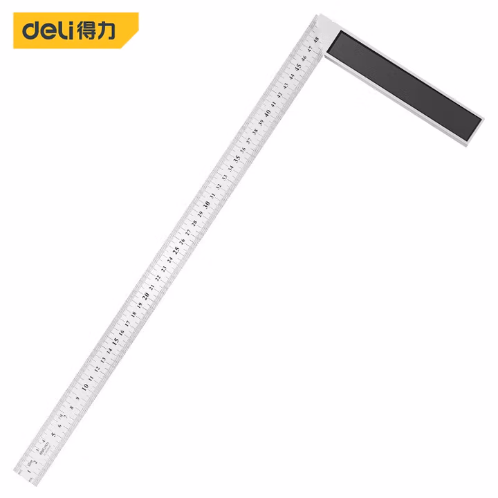 deli得力DL302500钢角尺500mm铝压铸(银)(把)