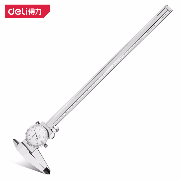 deli得力DL93300B带表卡尺300mm专业0.01mm(红)(把)