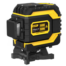 deli得力DL332812抗摔贴地仪12线(黄)(台)