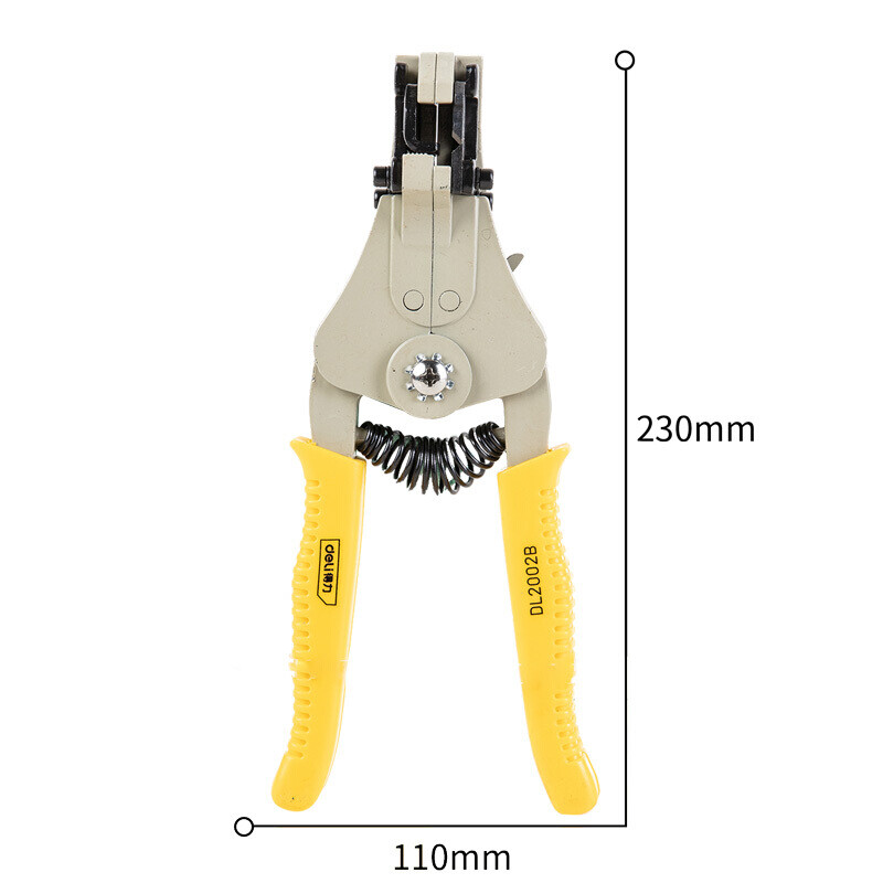 deli得力DL2002B自动剥线钳B型0.8~8.0mm2(黑)(把)