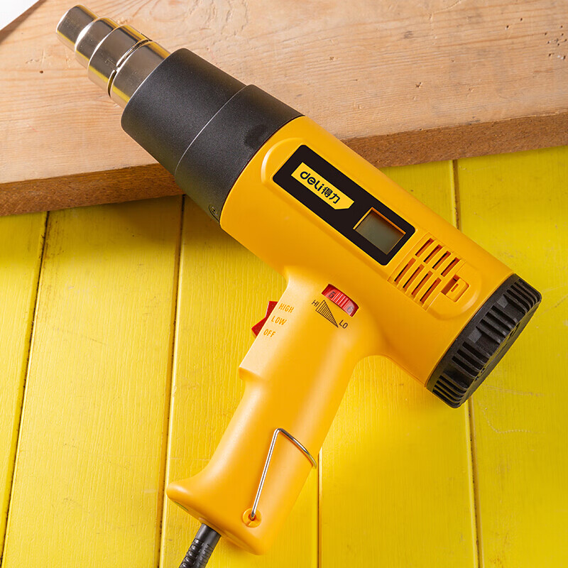 deli得力DL391160热风枪1800W数显调温护手(黄)(把)