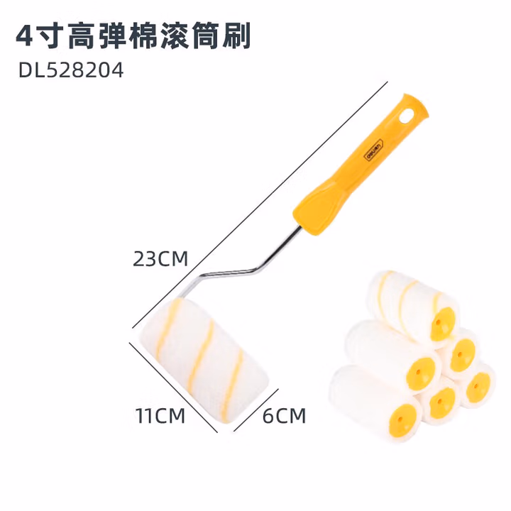 deli得力DL528214滚筒刷6件套4寸+5滚芯(白)(套)