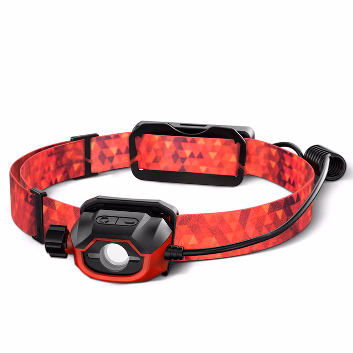 得力工具DL551404头戴灯330流明2600mAh感应cree灯珠(红)(个