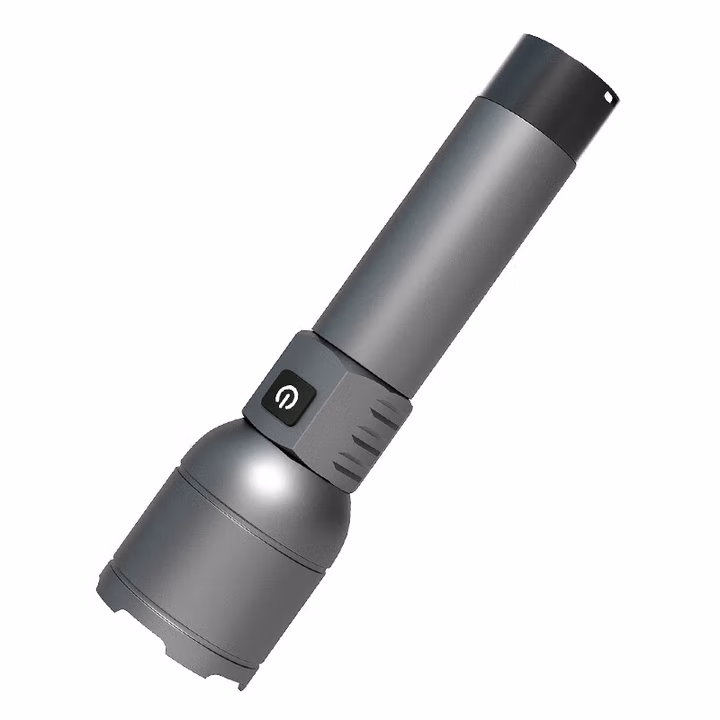 deli得力DL551026手电筒1000lm3000mAh变焦反充(灰)(个)