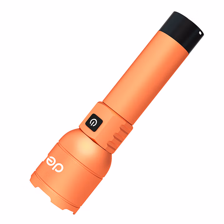 得力工具DL551029手电筒1200lm3000mAh变焦白激光(橙)(个)