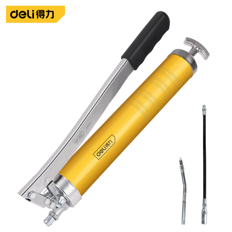 deli得力DQ80204黄油枪(大容量)600CC(黄)(把)