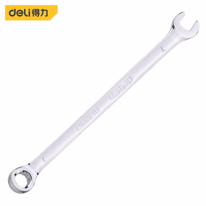 deli得力DL33138镜面两用扳手38mm铬钒钢(银)(把)