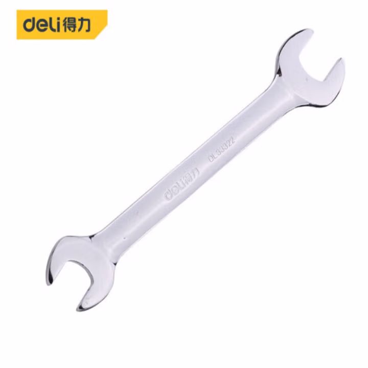 deli得力DL33311镜面双开口扳手11x13mm铬钒钢(银)(把)