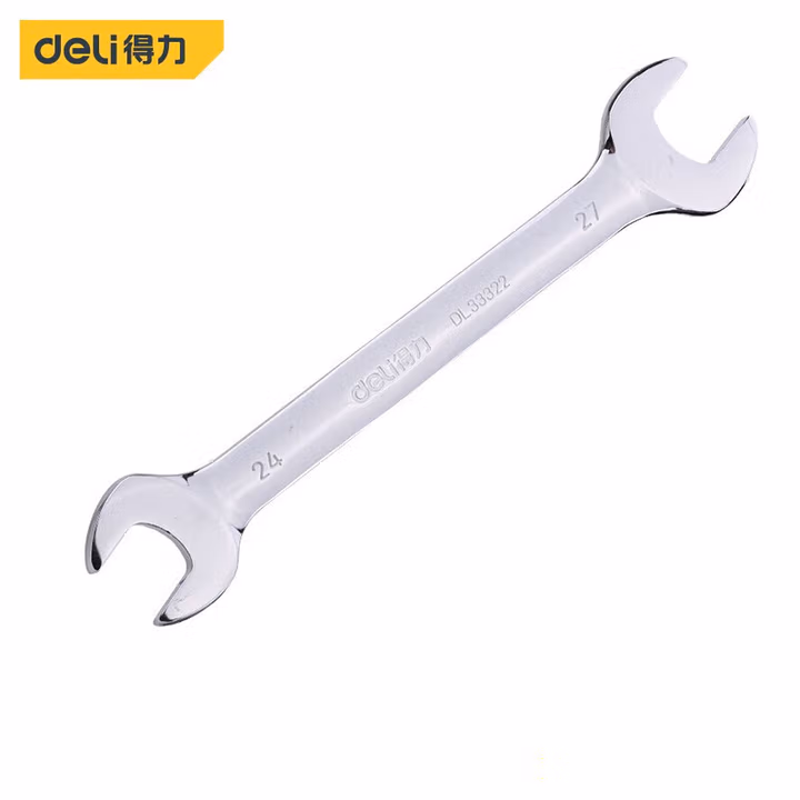 deli得力DL33330镜面双开口扳手46x50mm铬钒钢(银)(把)