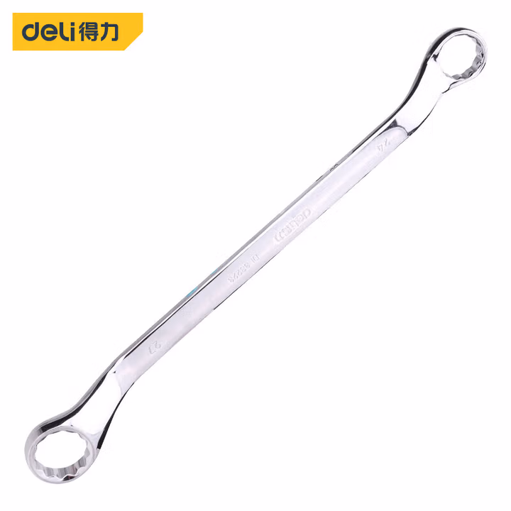 deli得力DL33228镜面双梅花扳手36x41mm铬钒钢(银)(把)