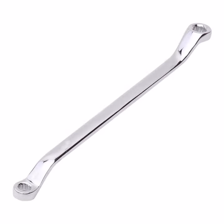 deli得力DL33221镜面双梅花扳手21x23mm铬钒钢(银)(把)