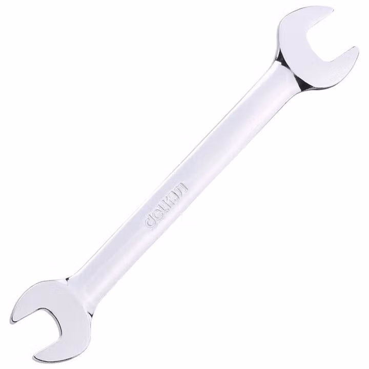 deli得力DL161012镜面双开口扳手10x12mm(银)(把)