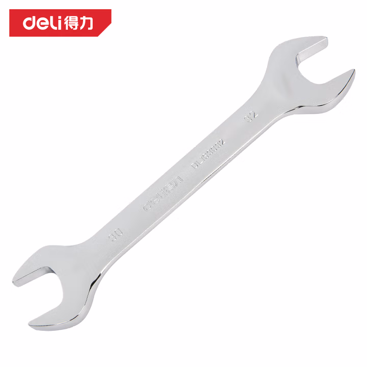 deli得力DL163032镜面双开口扳手30x32mm(银)(把)