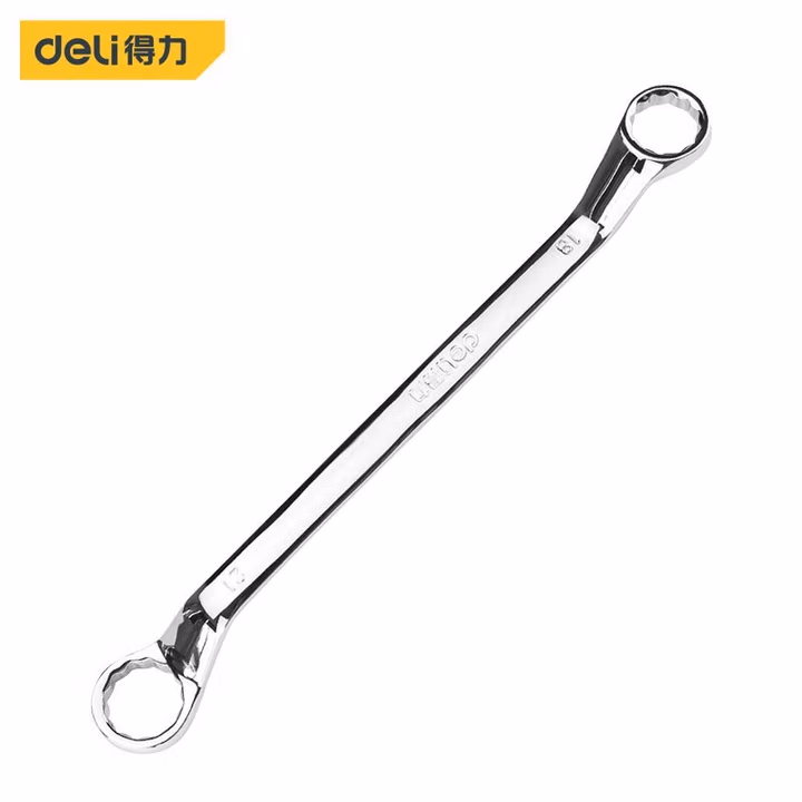 deli得力DL151012镜面双梅花扳手10x12mm(银)(把)