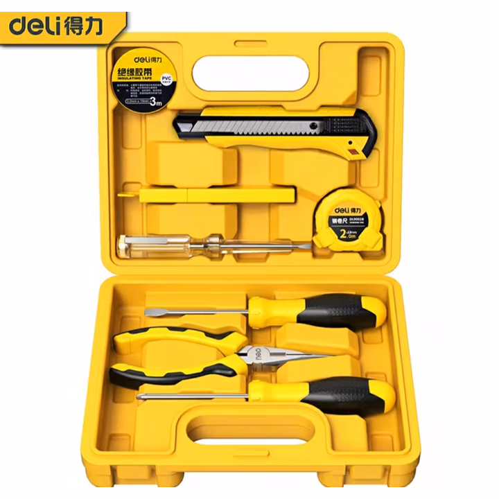 得力工具DL1008J工具套装8件套(黑)(套)