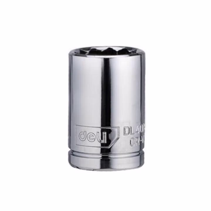 deli得力DL4022-12(终保)12.5mm系列十二角套筒22mm(银)支