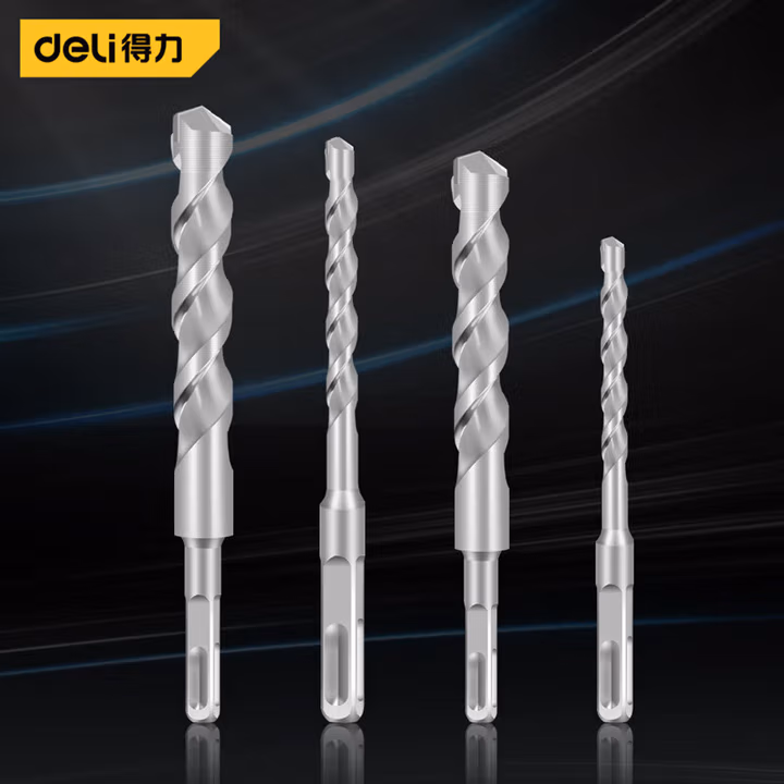 deli得力DL-F12150_方柄电锤钻Φ12x150mm_YG8C(银)(支