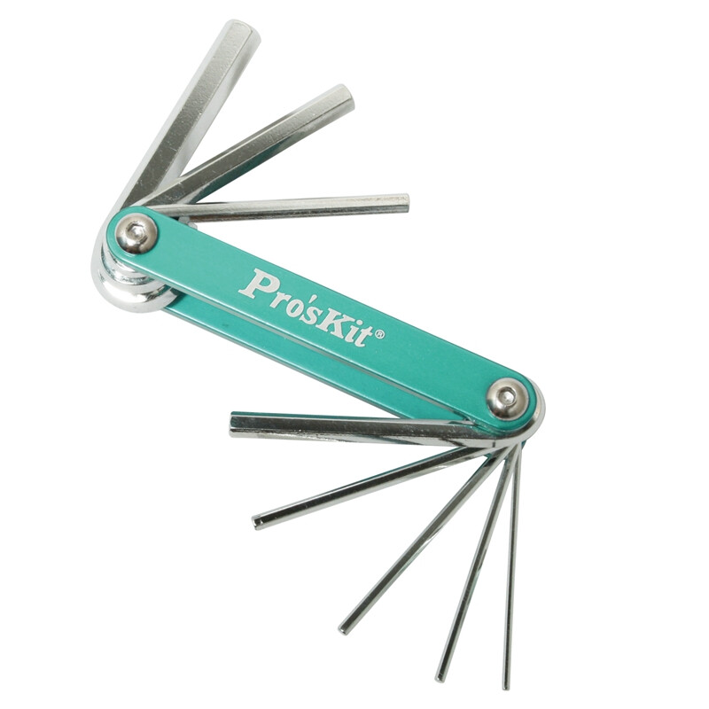 PROSKIT/宝工 折叠型铝合金内六角扳手组（8支组） HW-221M