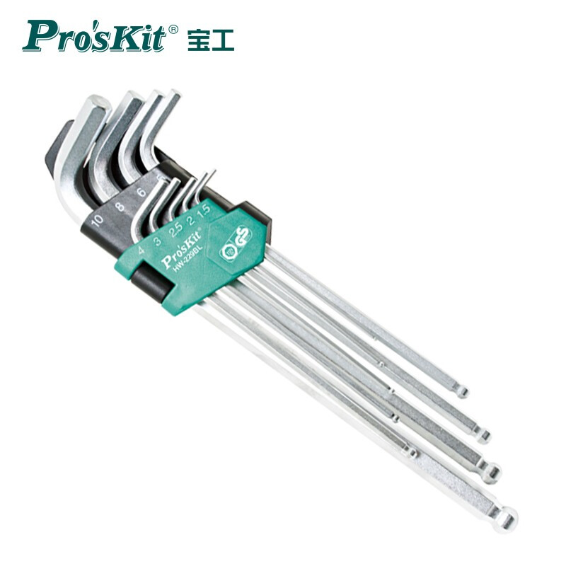 PROSKIT/宝工 特长型球型扳手组（9支组） HW-229BL
