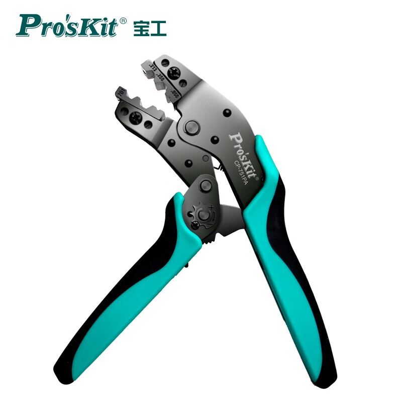 PROSKIT/宝工 7.5吋BNC接头端子棘轮压着钳 CP-751PA