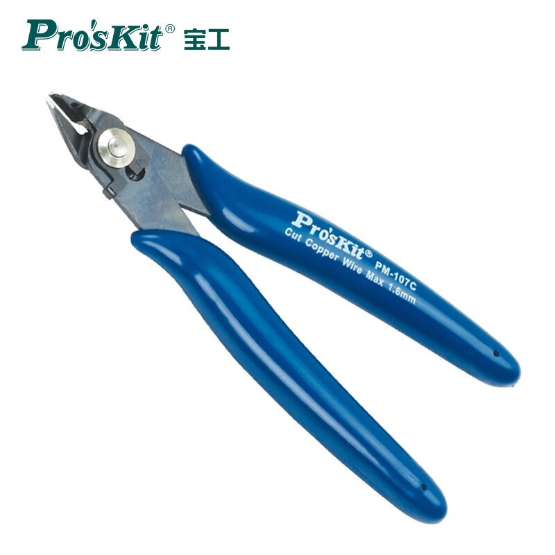 PROSKIT/宝工 防弹跳蓝柄精密如意斜口钳 PM-107C