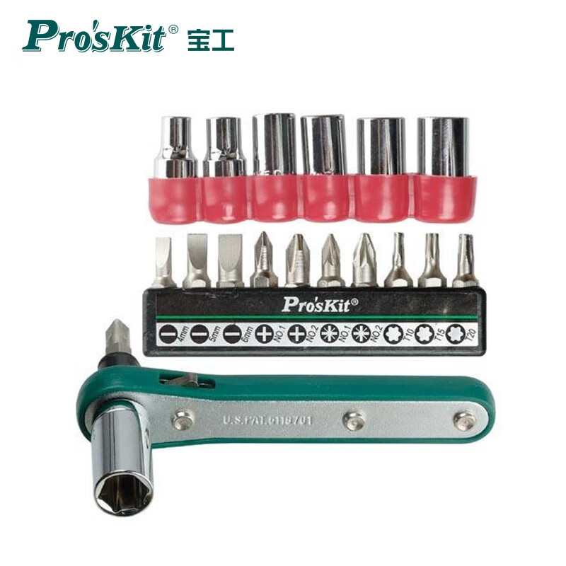 PROSKIT/宝工 16合1直匣式棘轮替换扳手组(公制 1PK-202A