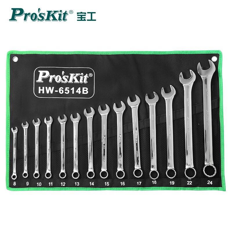 PROSKIT/宝工 14件套两用扳手组 (公制) HW-6514B