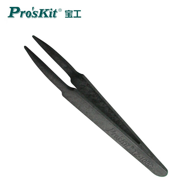 PROSKIT/宝工 防静电纤维圆尖镊子 TZ-100C