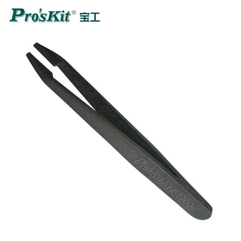 PROSKIT/宝工 防静电纤维平头镊子 TZ-100D