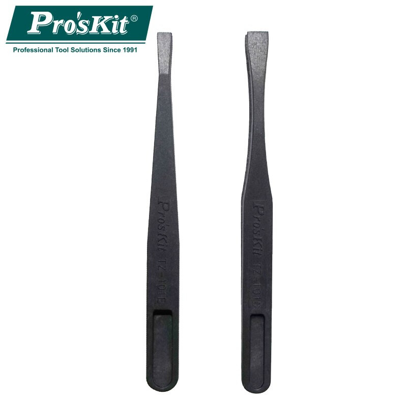 PROSKIT/宝工 塑料防静电宽扁头镊子 TZ-101D