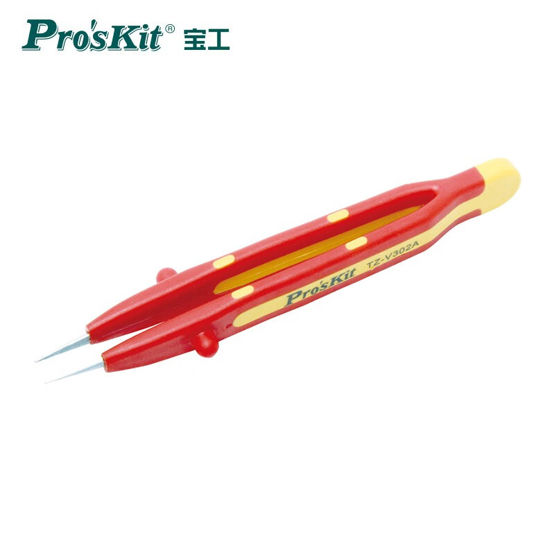 PROSKIT/宝工 VDE 1000V细尖镊子 134mm TZ-V302A