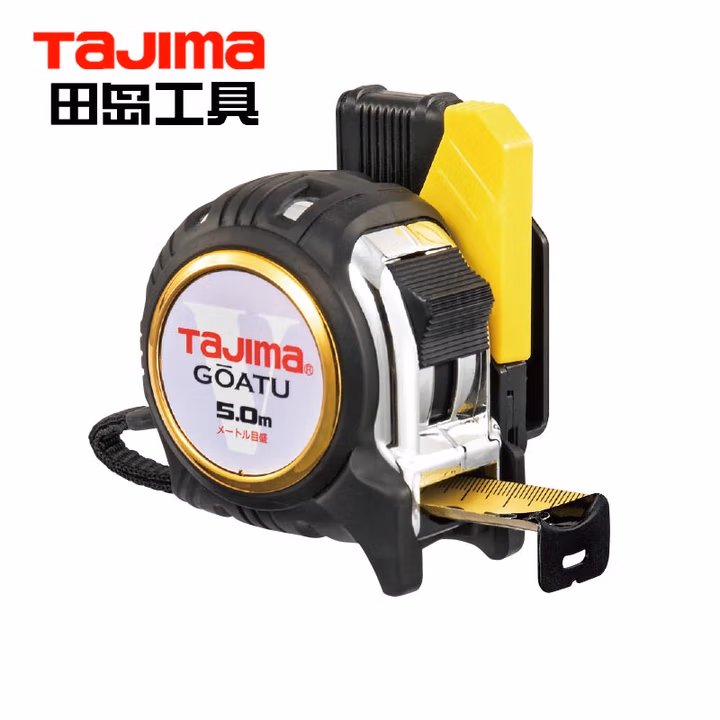 TAJIMA/田岛 刚厚GLOCK卷尺25-50（配安全别扣）JIS丙烯基双面厚尺带 1001-1893