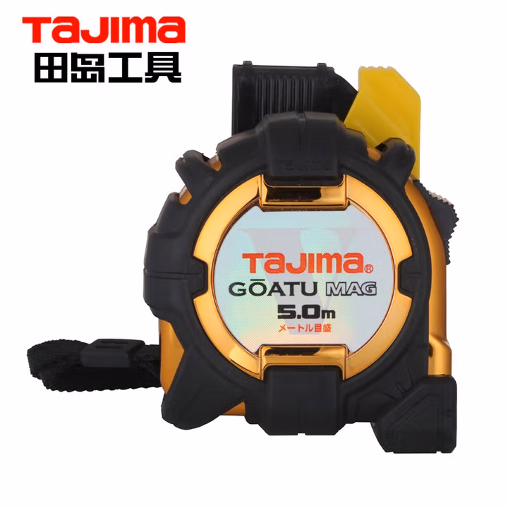 TAJIMA/田岛 刚厚G3LOCK磁爪金色卷尺25-50（配安全别扣）JIS丙烯基双面厚尺带 1001-1886
