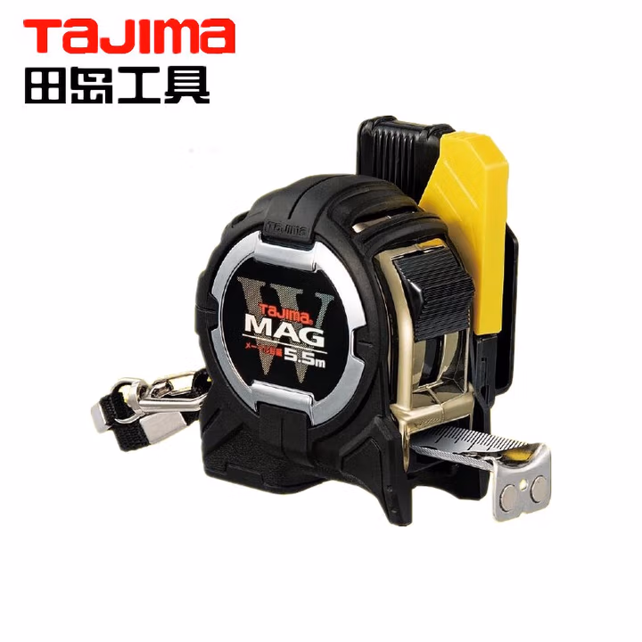 TAJIMA/田岛 G3LOCK双磁性金色卷尺25-55（配安全别扣）JIS丙烯基双面尺带 1001-1910