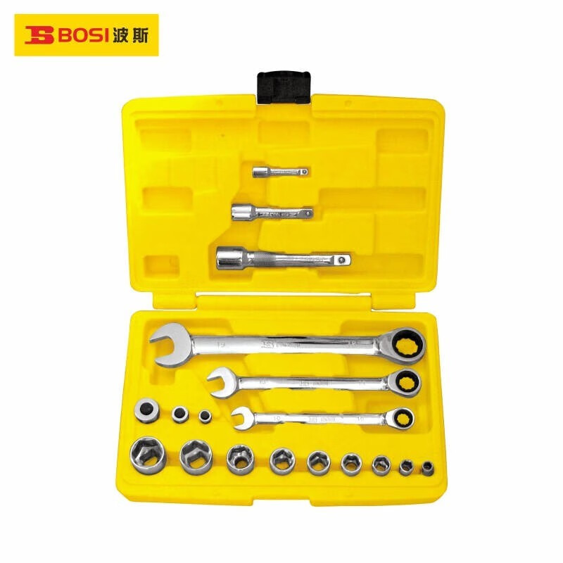 BOSI/波斯 棘轮两用扳手套筒组套18PC BS401118