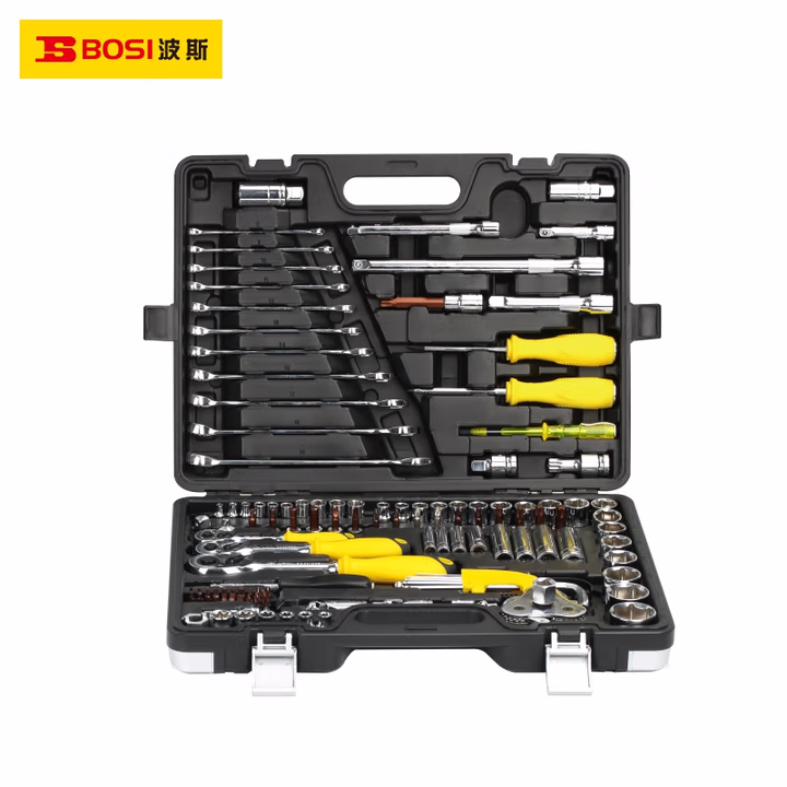 BOSI/波斯 123件公制套筒组套1/4+3/8+1/2