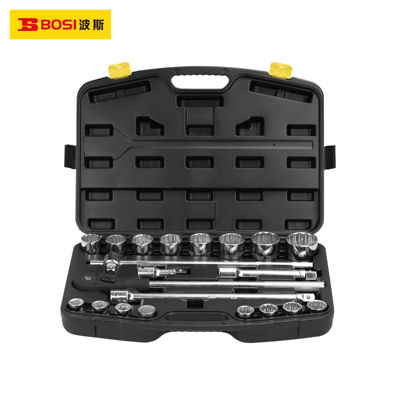 BOSI/波斯 21件公制重型套筒组套3/4